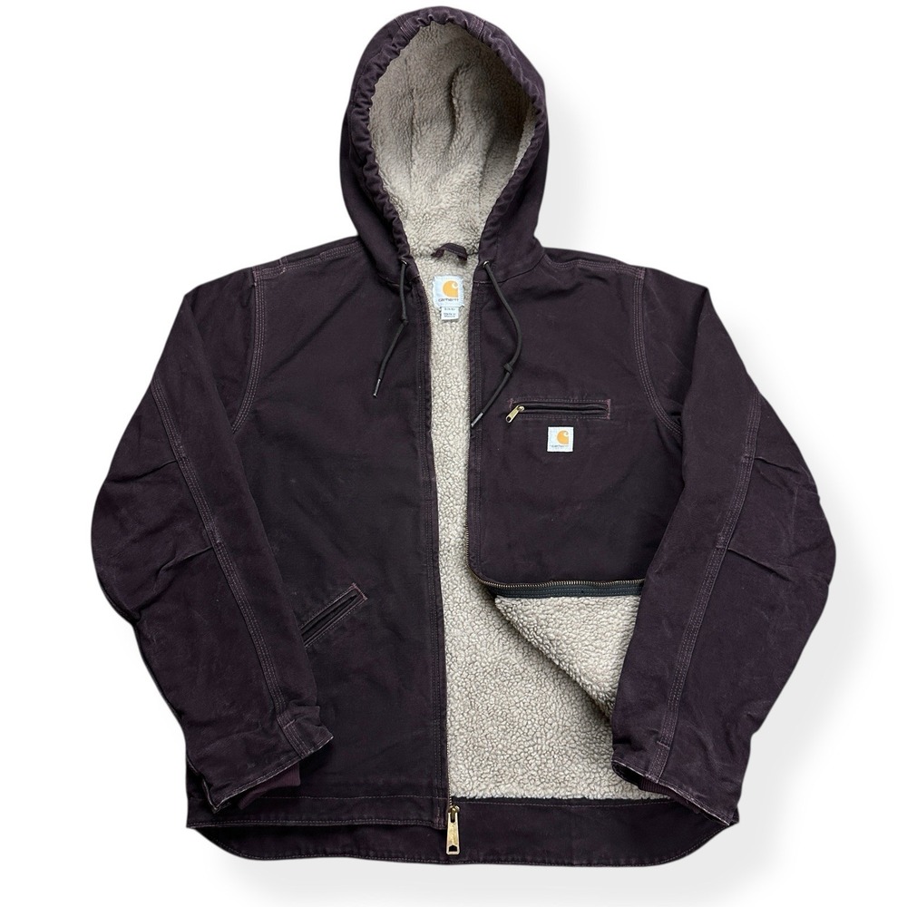 Carhartt Sierra Jacket Sherpa Lined Women's Size Small WJ141 DWN Plumb Purple